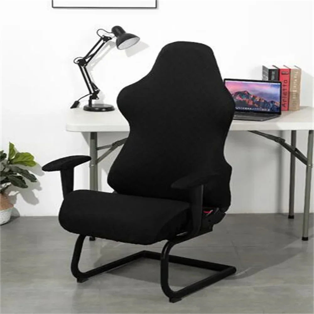 Afralia™ High Back Armchair Cover: Elastic Accent for Office Computer Game Solid Chair
