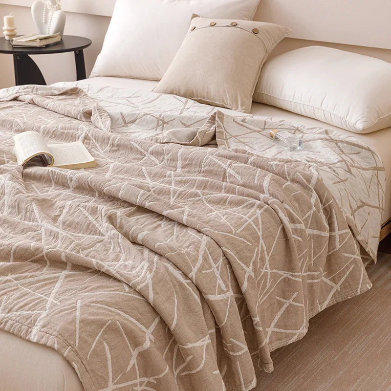 Afralia™ Floral Cotton Sofa Blanket - High Quality Multifunctional Bed Cover