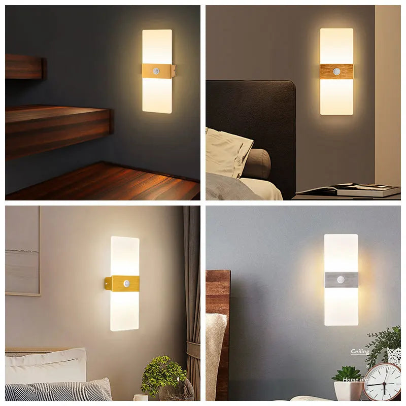 Afralia™ LED Motion Sensor Wall Light for Hallway Stairway Bedroom - Smart Sensing AC85-265V