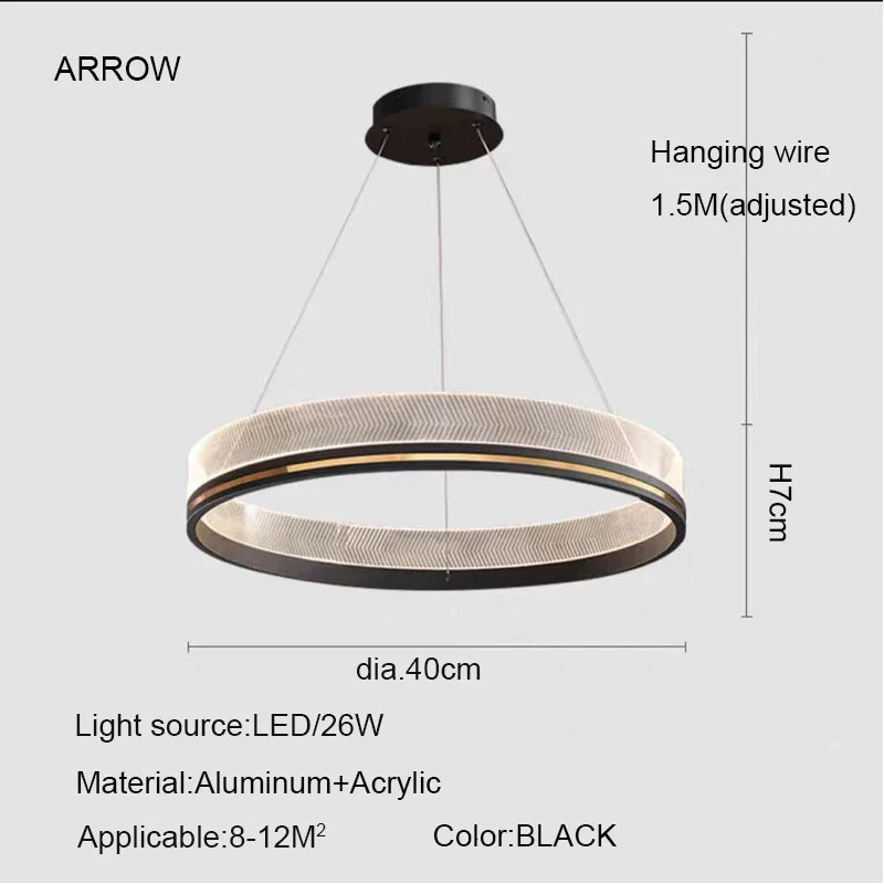 Afralia™ Black/Gold LED Pendant Lights | Modern Design for Home Lighting Decoration