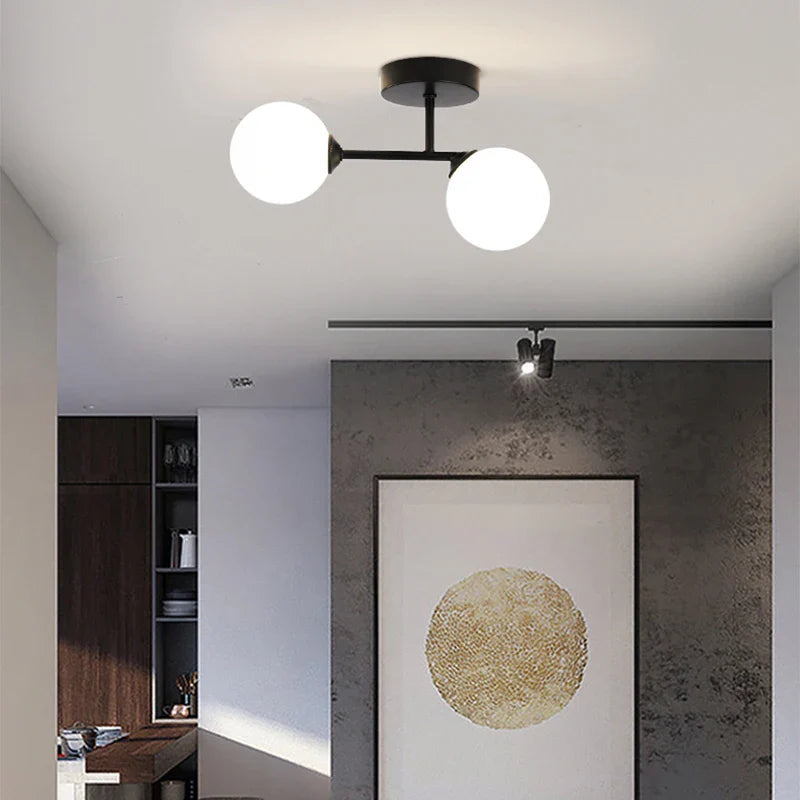 Afralia™ Nordic Ball LED Ceiling Lamp for Home Decor & Interior Lighting