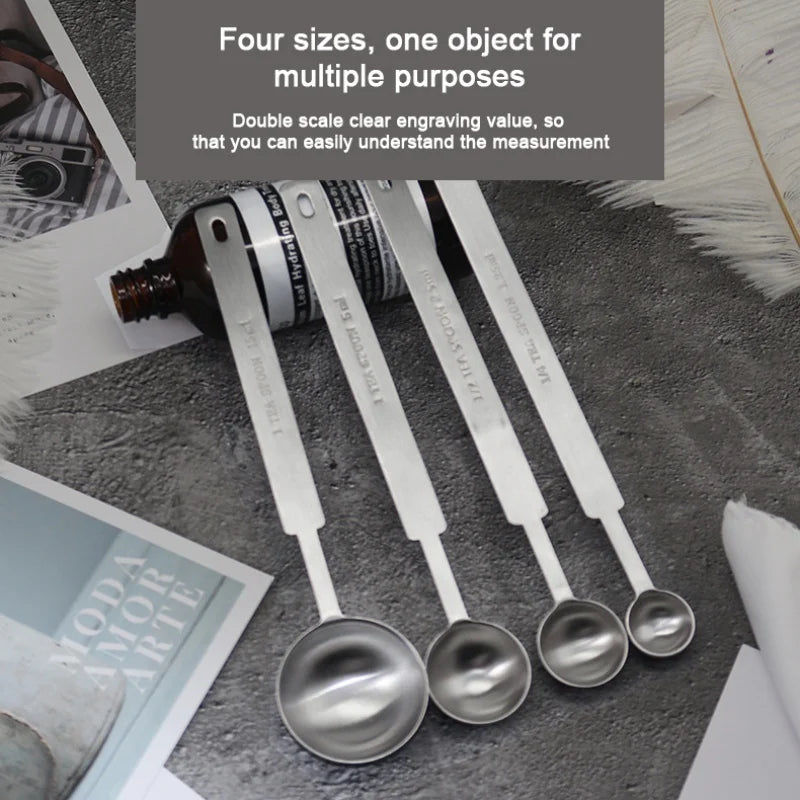 Afralia™ Stainless Steel Measuring Spoons for Baking and Cooking