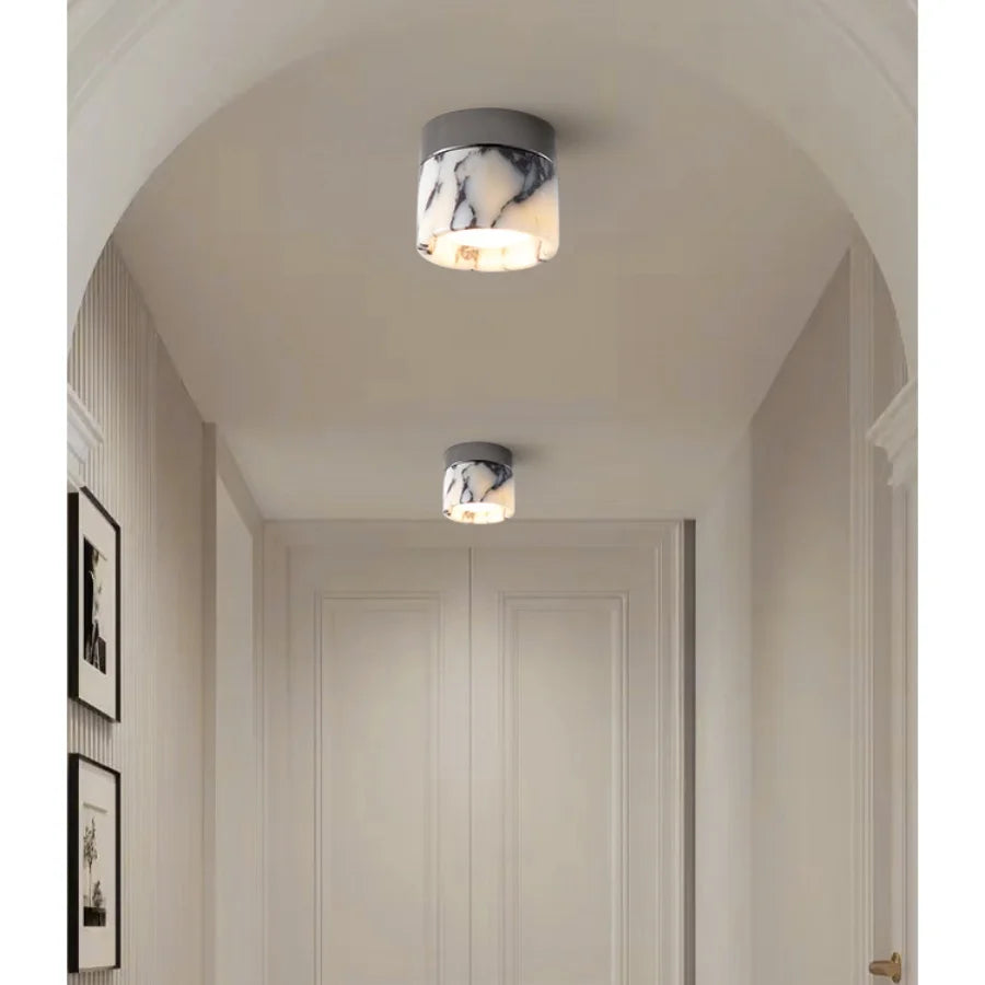 Afralia™ Marble LED Ceiling Light Modern Nordic Style for Home Decor & Study