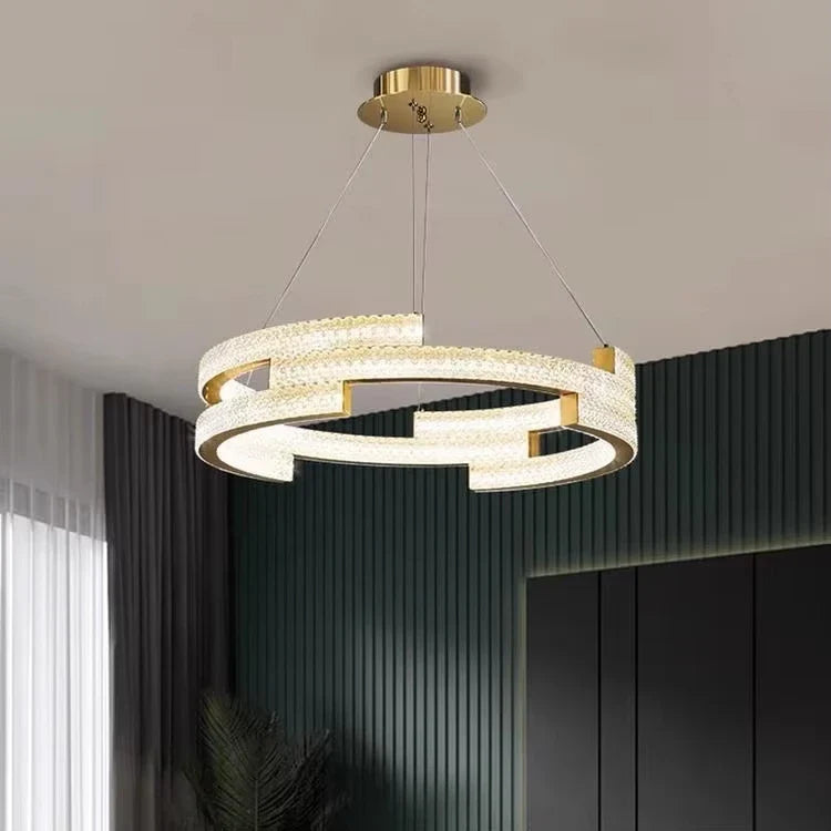 Afralia™ Ring Chandelier: Designer Minimalist Living Room Light
