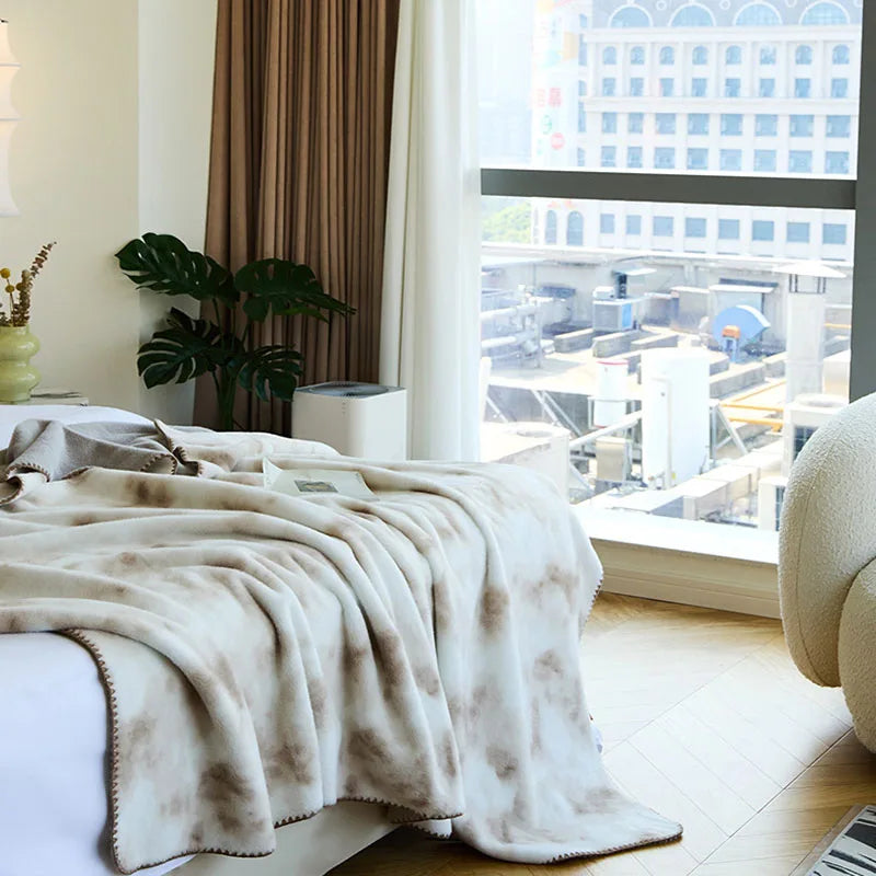 Afralia™ Faux Mink Fur Cozy Sofa Blanket | Luxe Winter Bed Décor