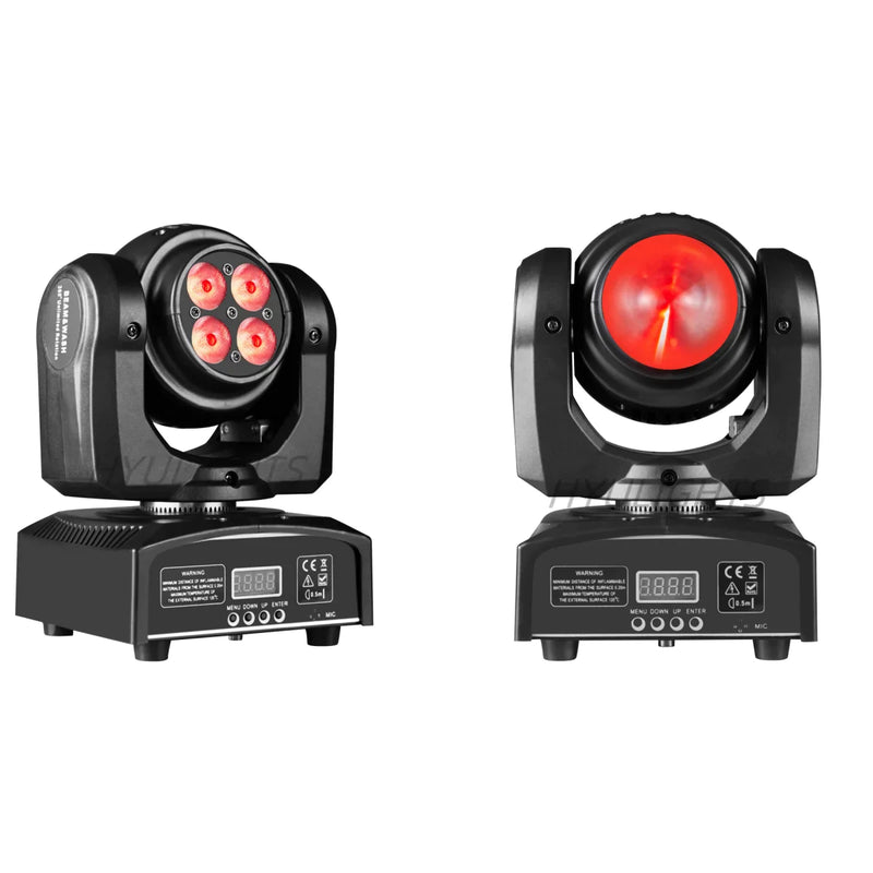 Afralia™ Mini LED Moving Head Wash Light 360° Rotation RGBW 4in1 Disco Stage Lighting