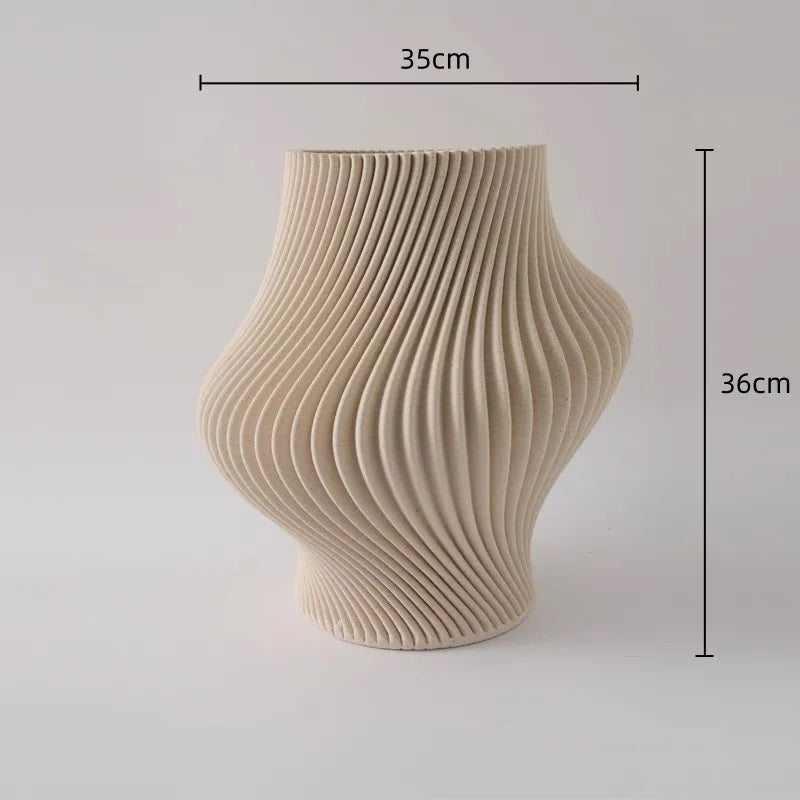 Afralia™ Geometric Folding Ceramic Flower Vase Home Decor Handicrafts