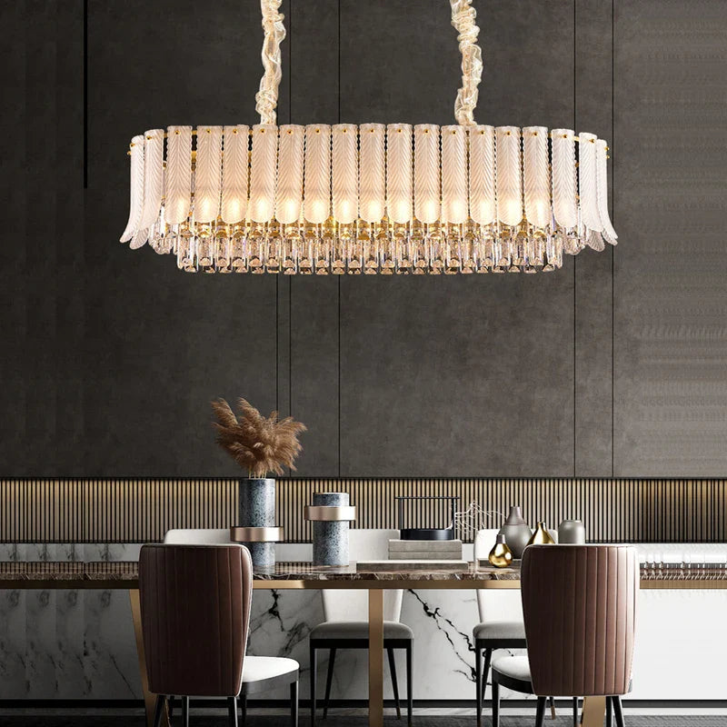 Afralia™ Golden Crystal Chandelier: Postmodern Luxury Round Chandelier for Living Room