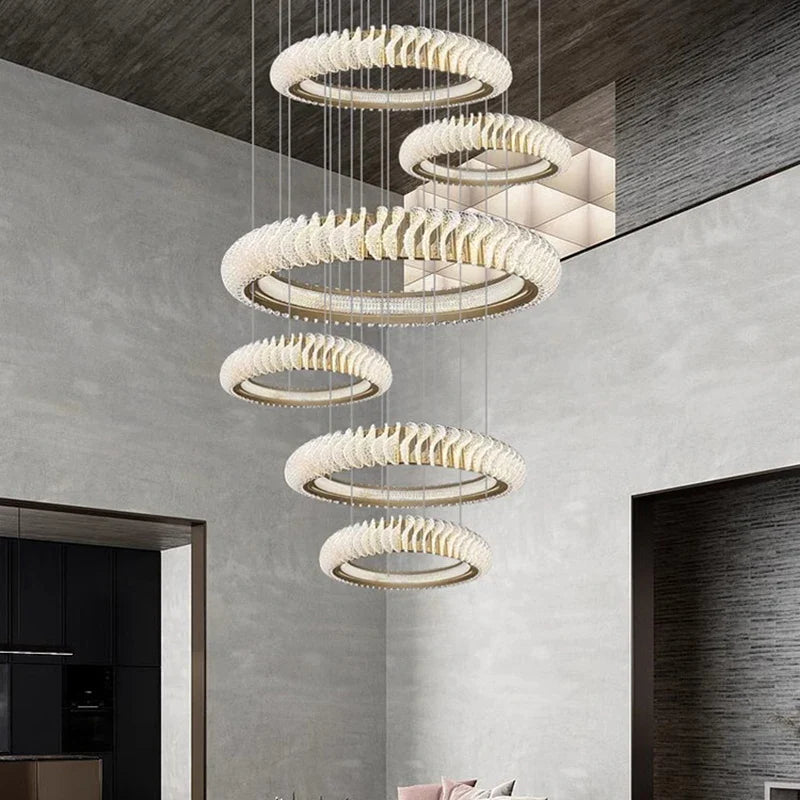 Afralia™ Crystal Chandelier: Elegant Living & Dining Room Pendant Lighting
