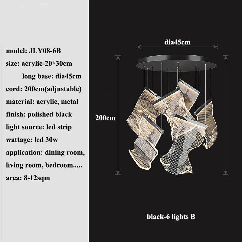 Afralia™ Modern LED Chandeliers for Home Decor & Villa, Living Dining Room Pendant Lights