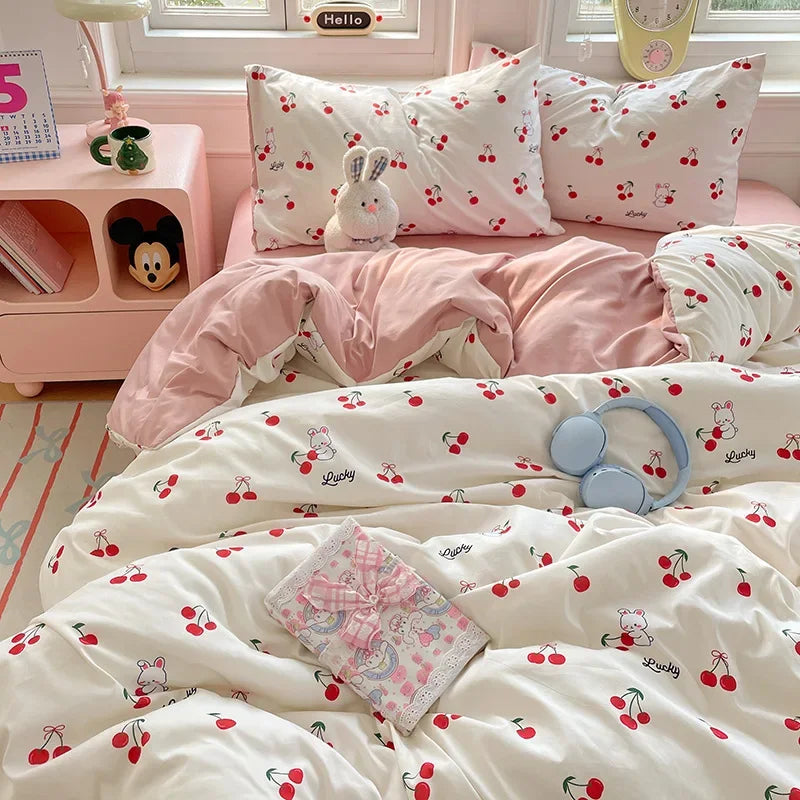 Afralia™ Floral Printed Cotton Quilt Cover Sets - Soft & Breathable Bedclothes