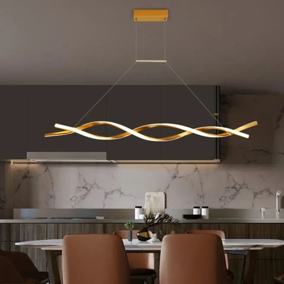 Afralia™ Modern Dimmable LED Pendant Lights for Kitchen Dining Office Chandelier