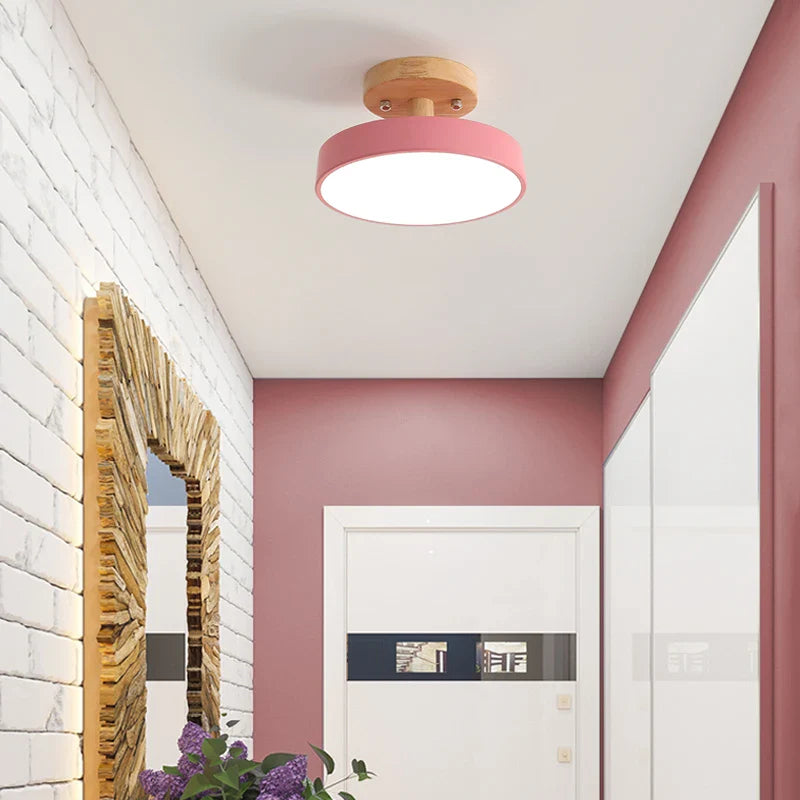 Afralia™ Acrylic Wood LED Ceiling Light – Nordic Indoor Lighting Fixture