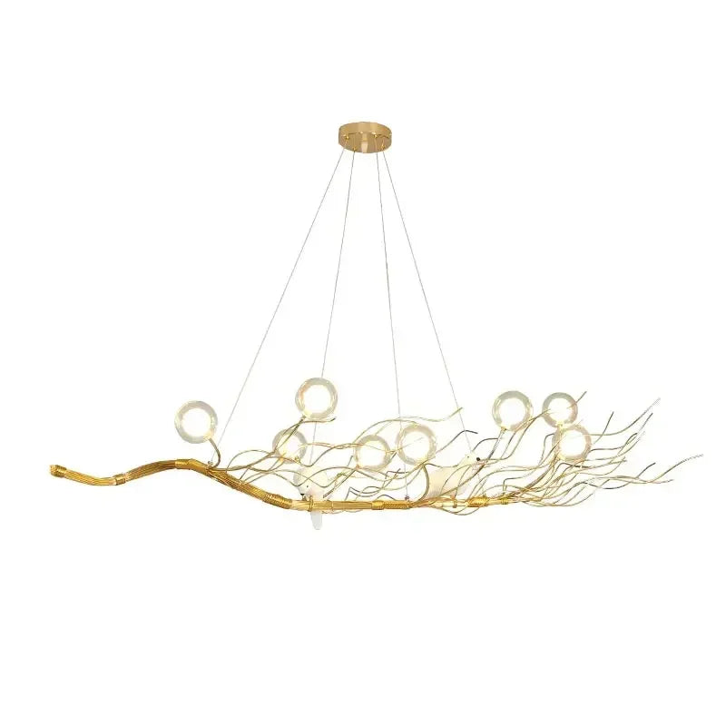 Afralia™ Iron Branch LED Pendant Chandelier: Nordic Dining Room Lighting Fixture