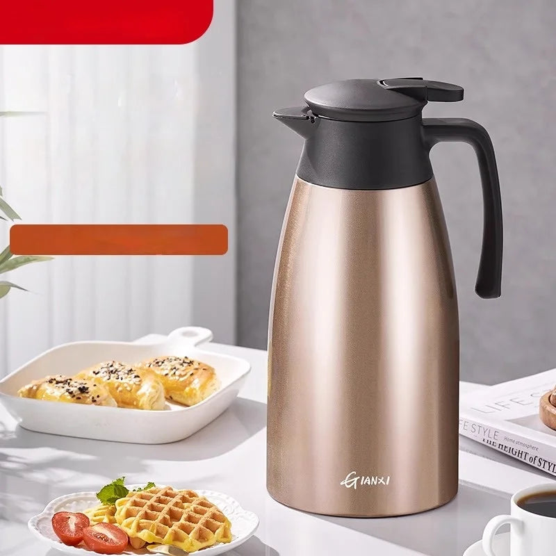 Afralia™ Stainless Steel Vacuum Bottle Hot Kettle Coffee Thermos Pot