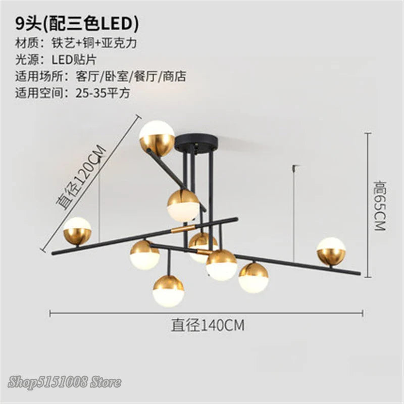 Afralia™ Glass Ball Pendant Lamp Modern LED Hanging Light Fixture