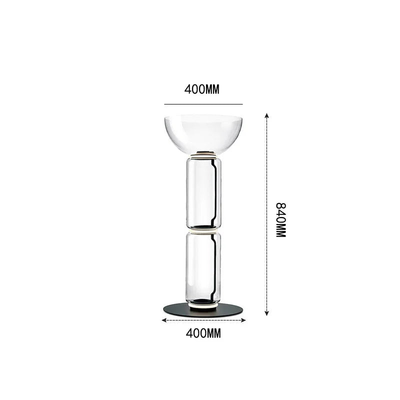 Afralia™ Clear Glass Tube Table Lamp, Modern Light Luxury Adjustable Tunnel Design