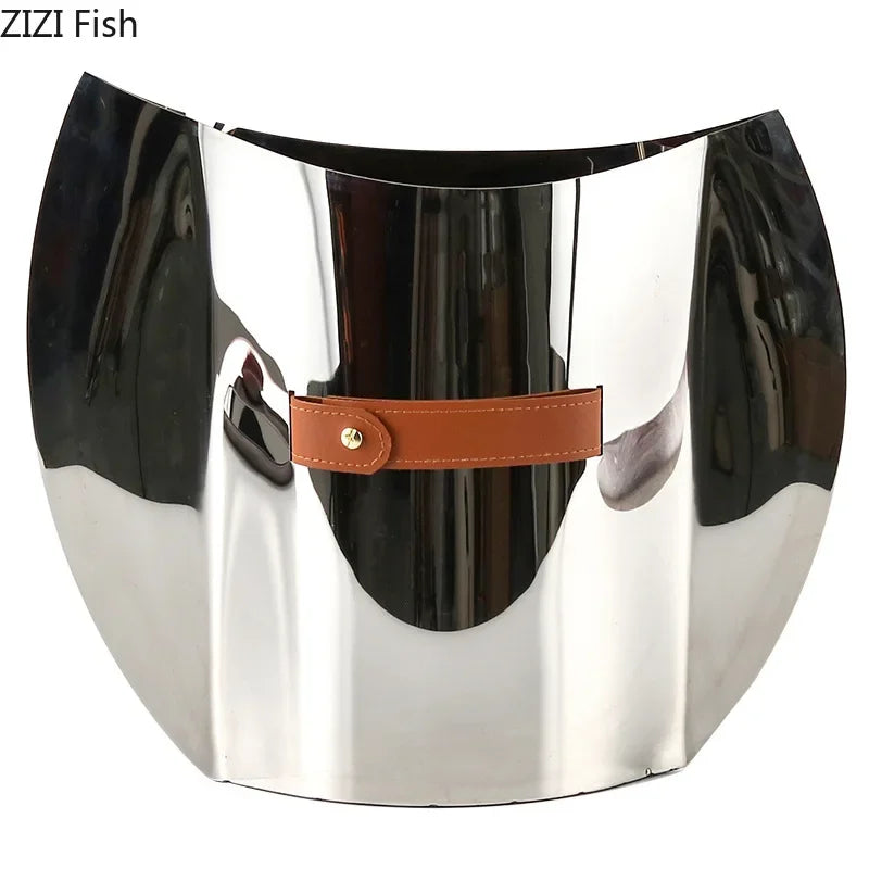 Afralia™ Silver Geometric Metal Vase for Stylish Flowers Arrangement and Room Decor