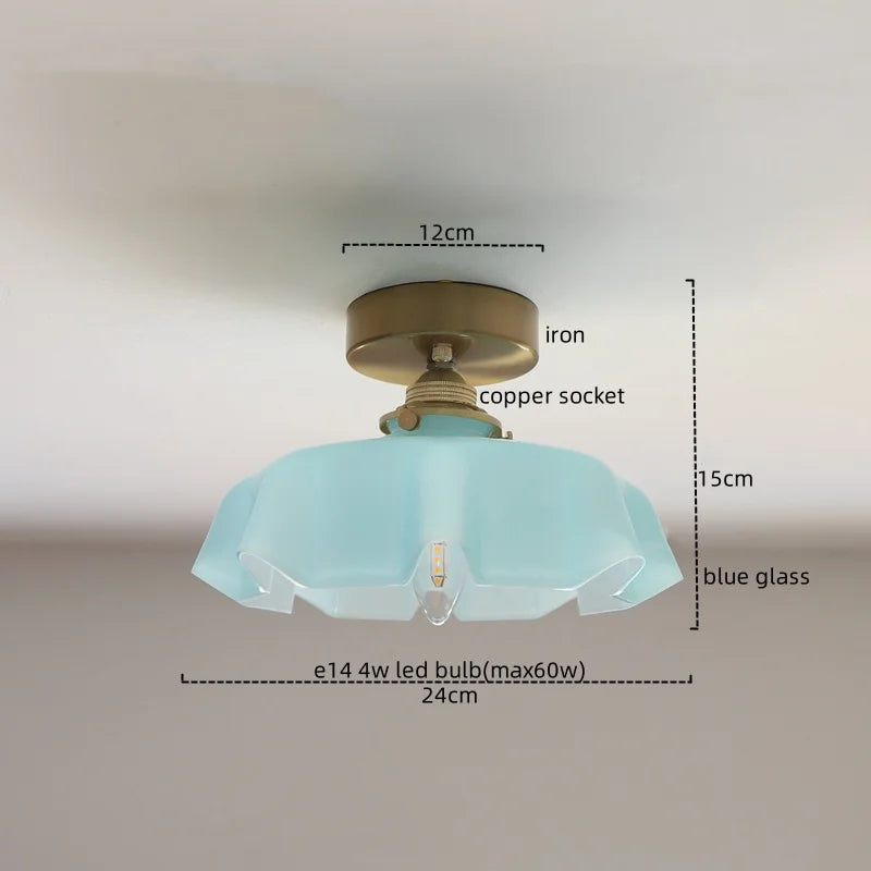 Afralia™ Yellow Glass LED Pendant Light: Modern Nordic Hanging Lamp for Dining Room & Kitchen