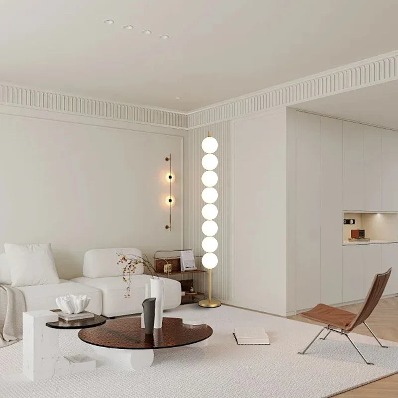 Afralia™ White Balls Floor Lamp: Modern Living Room Decoration & Mood Light