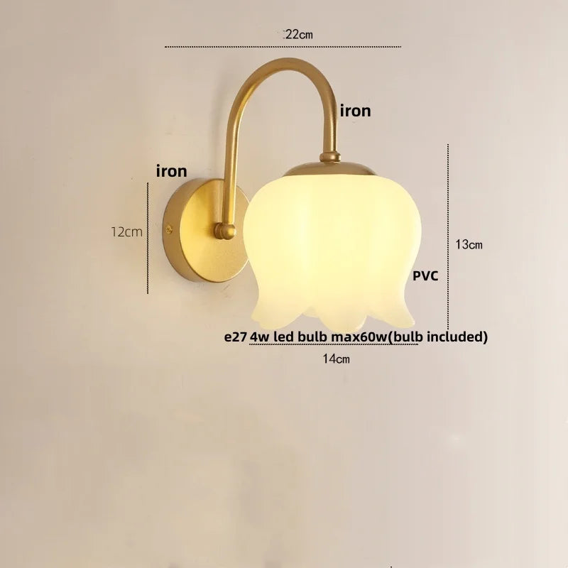 Afralia™ Copper LED Wall Light Fixture for Bedroom, Bathroom, and Stairway