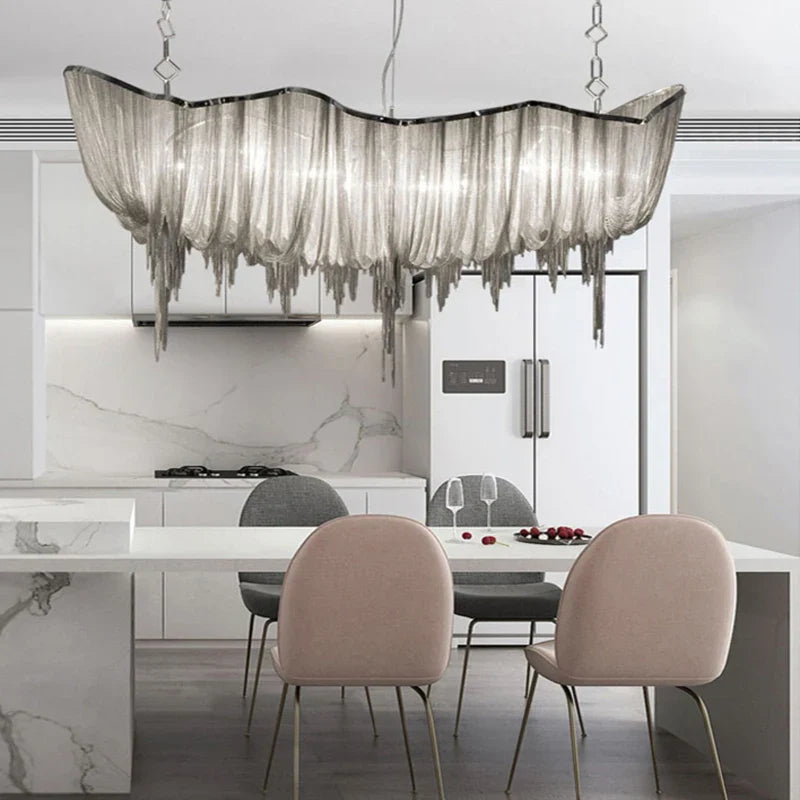 Afralia™ Modern Chain Chandelier for Luxury Dining Table and Home Decor