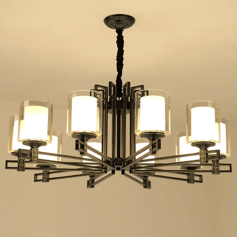 Afralia™ Zen Copper Chandelier for Living Room, Dining Room, Hotel, Restaurant