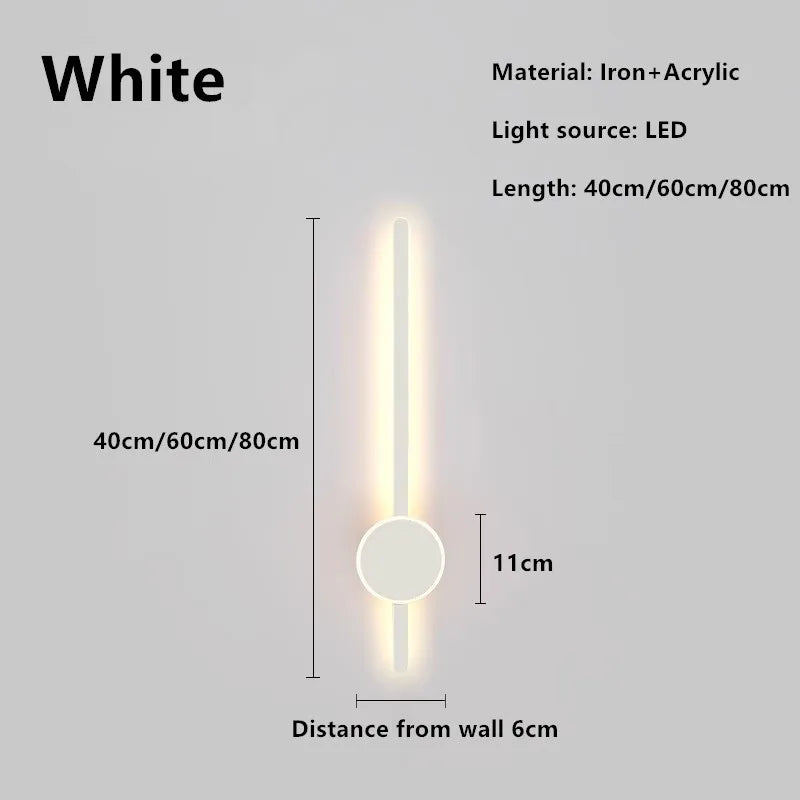 Afralia™ Minimalist LED Wall Lamp for Living Room TV Background Sofa Bedroom