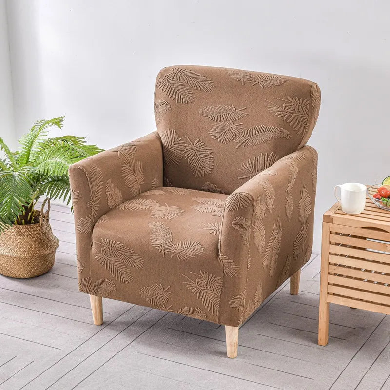 Afralia™ Stretch Fleece Accent Chair Cover - Solid Color Slipcovers for Sofa