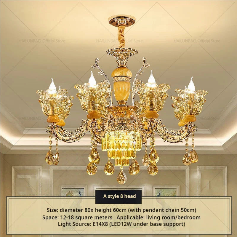 Afralia™ Luxury Crystal Chandelier for Living Room Dining Bedroom Hall Hotel