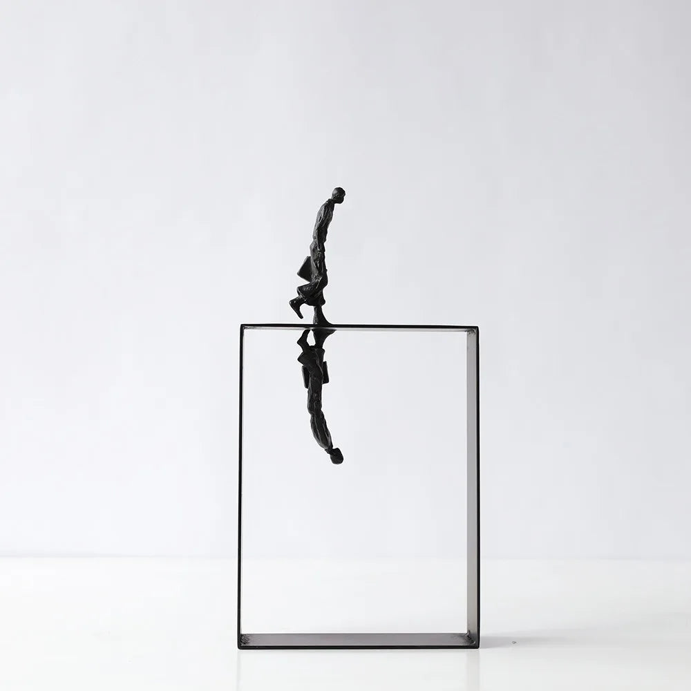 Afralia™ Abstract Resin Sculpture Encounter Ornament - Home Decor Figurine