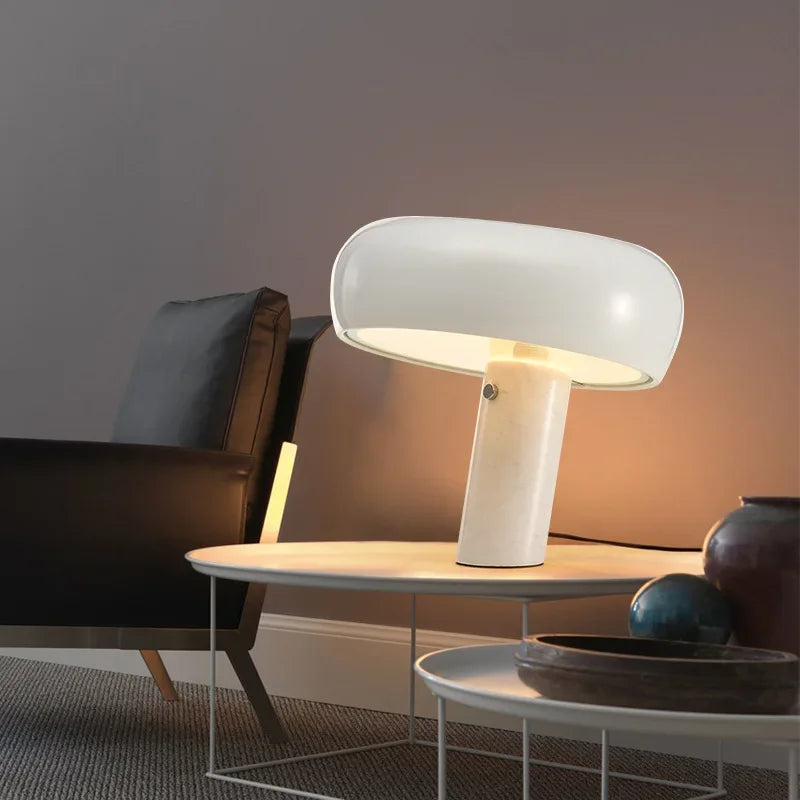 Afralia™ Designer Mushroom Lamp: Nordic Marble Table Lamp for Villa Study Room Indoor Lighting