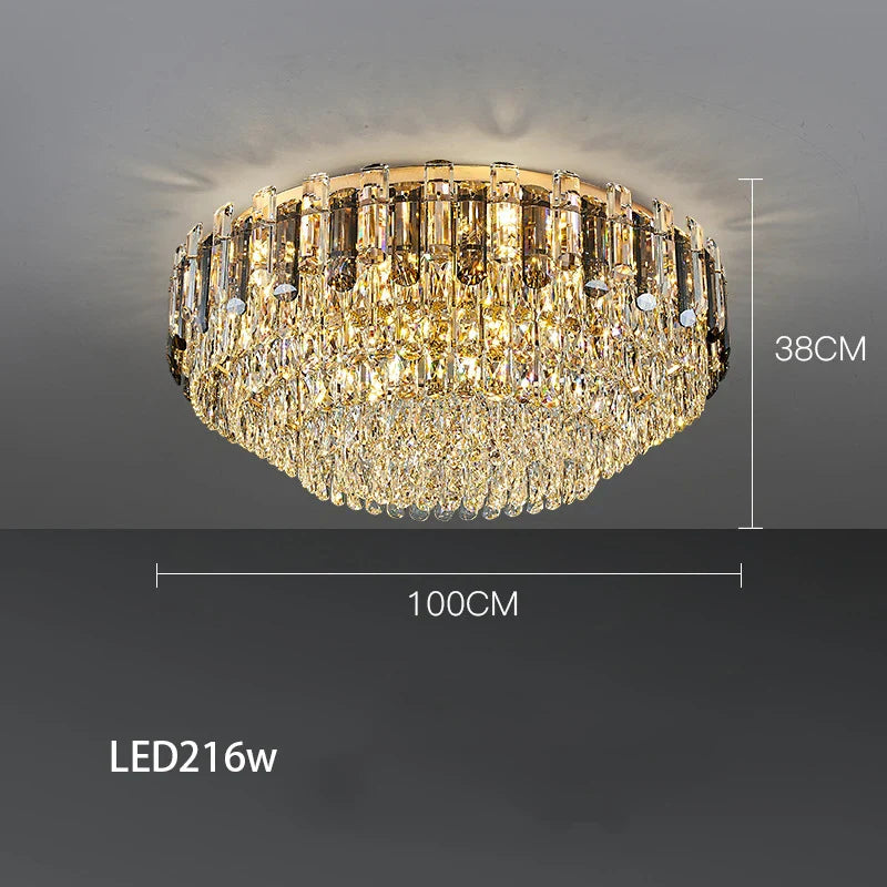 Afralia™ Nordic Luxury Round Vintage Ceiling Light for Living Room