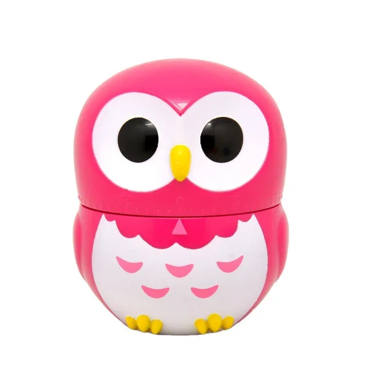 Afralia™ Owl Kitchen Timer - Cute Mechanical Countdown Alarm Clock