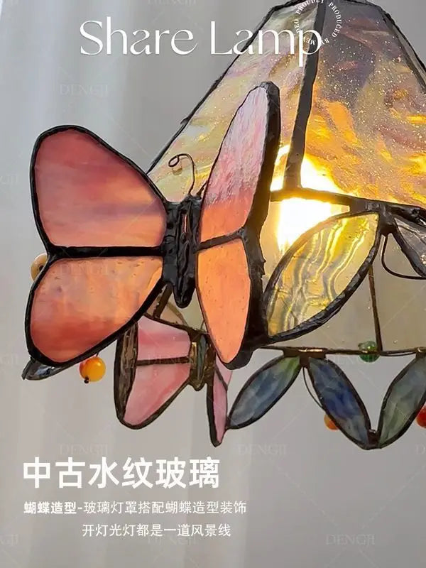 Afralia™ Nordic Retro Colored Glass Chandelier LED Light for Home and Hospitality