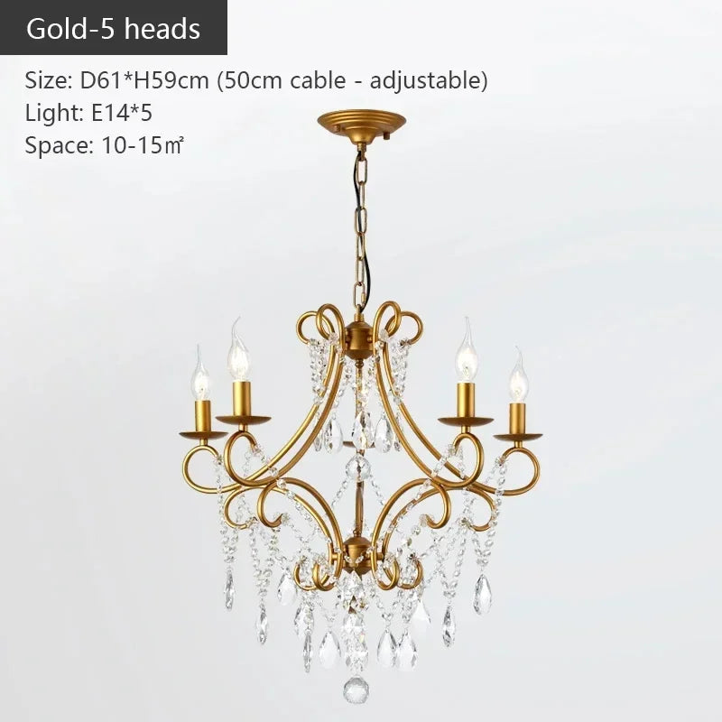 Iron Crystal Chandelier by Afralia™ - Modern Industrial Luxury for Home Living Room