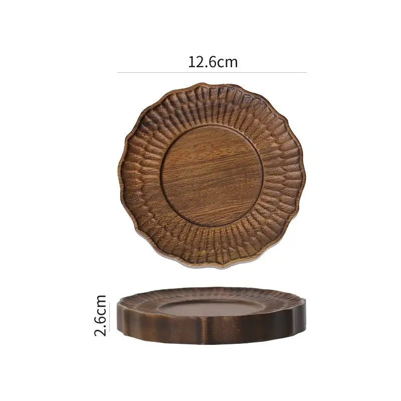 Afralia™ Wooden Plates, Tea Plates, Dinner Plates, Fruit Trays, Household Walnut