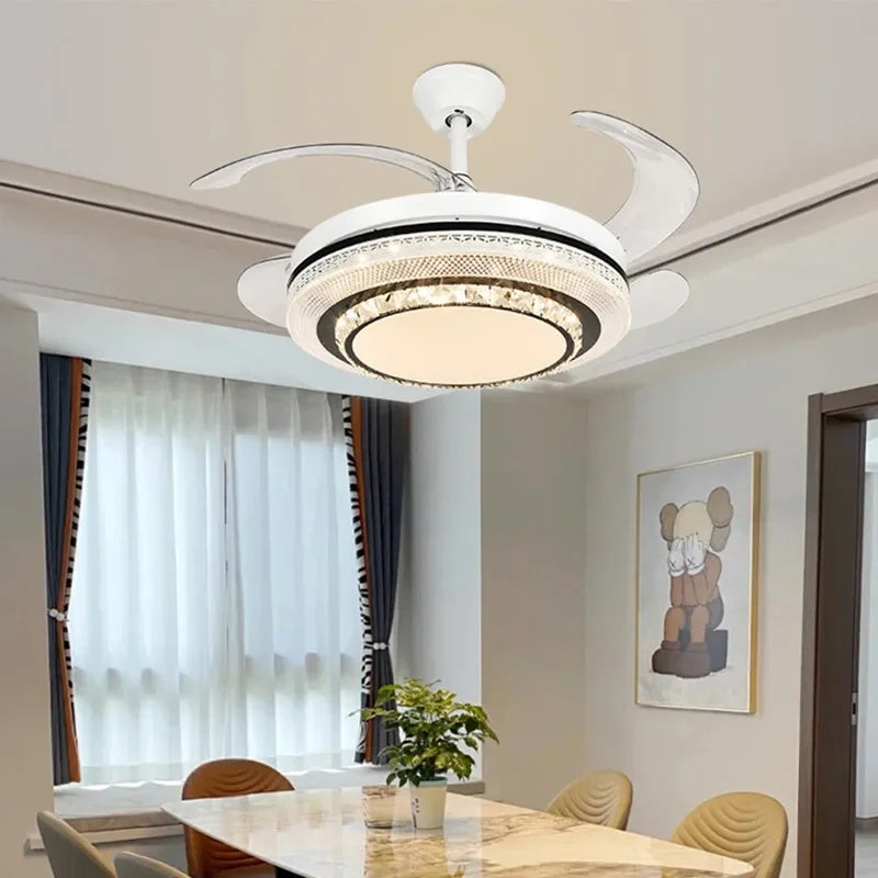 Afralia™ LED Ceiling Fan with Remote Control, Modern ABS Blades, 110V 220V