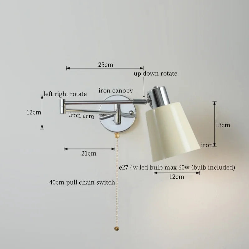 Afralia™ Black Iron LED Wall Sconce for Home Decor - Modern Nordic Style