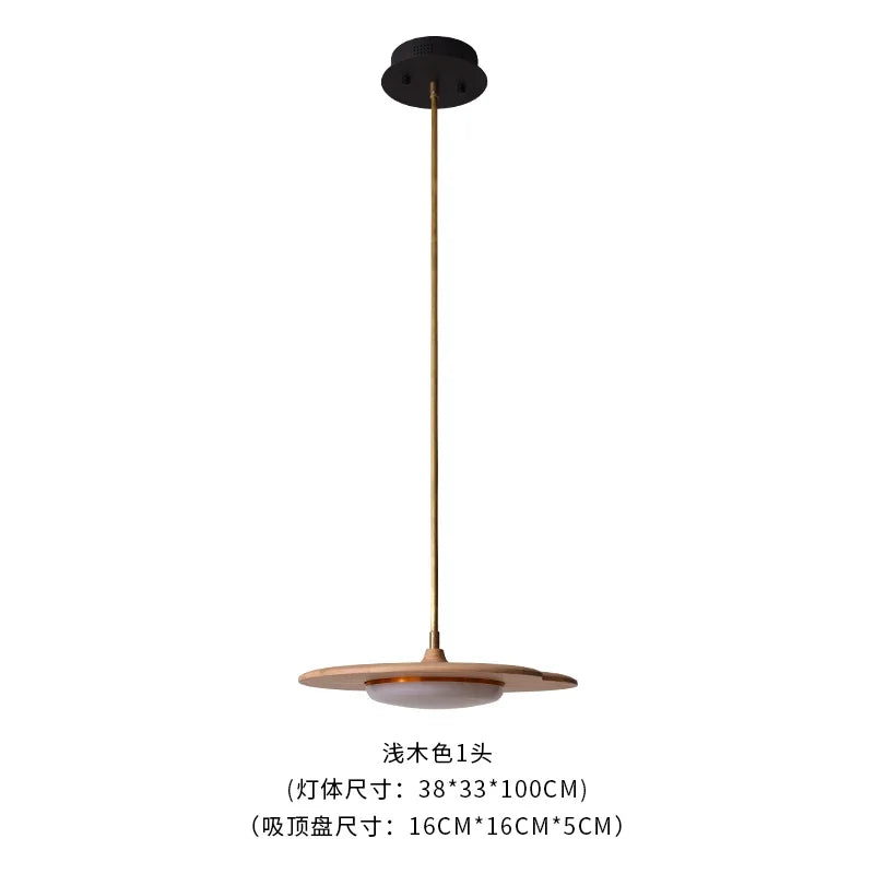 Afralia™ Wood 3-Light Chandelier for Kitchen Home Decor & Dining Room