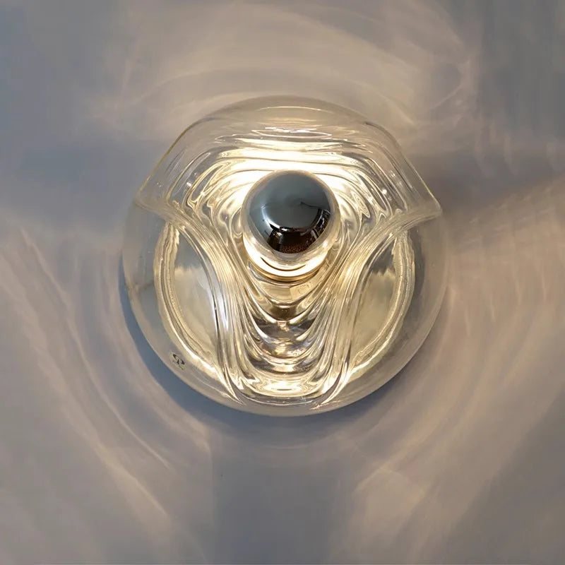 Afralia™ Glass Wall Sconce Lamps: Minimalist LED Art Decor for Living Room & Aisle