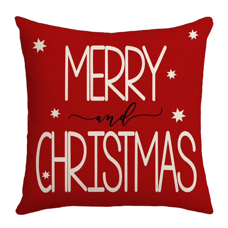 Afralia™ Christmas Elk Letter Pillowcase 45x45cm for Living Room