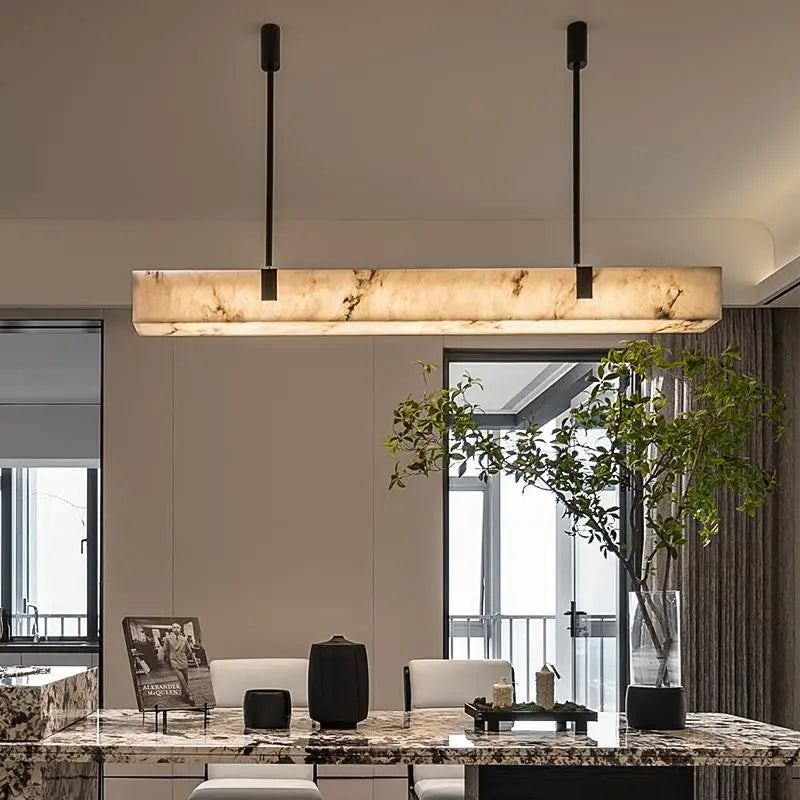 Afralia™ Marble Chandelier Pendant Lamp in Copper/Bronze - Modern Minimalist Luxury Hanging Light