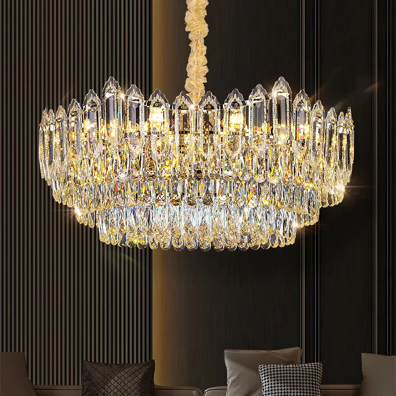 Afralia™ Crystal Chandelier: Modern Light Luxury for Living Room, Bedroom, Dining Room
