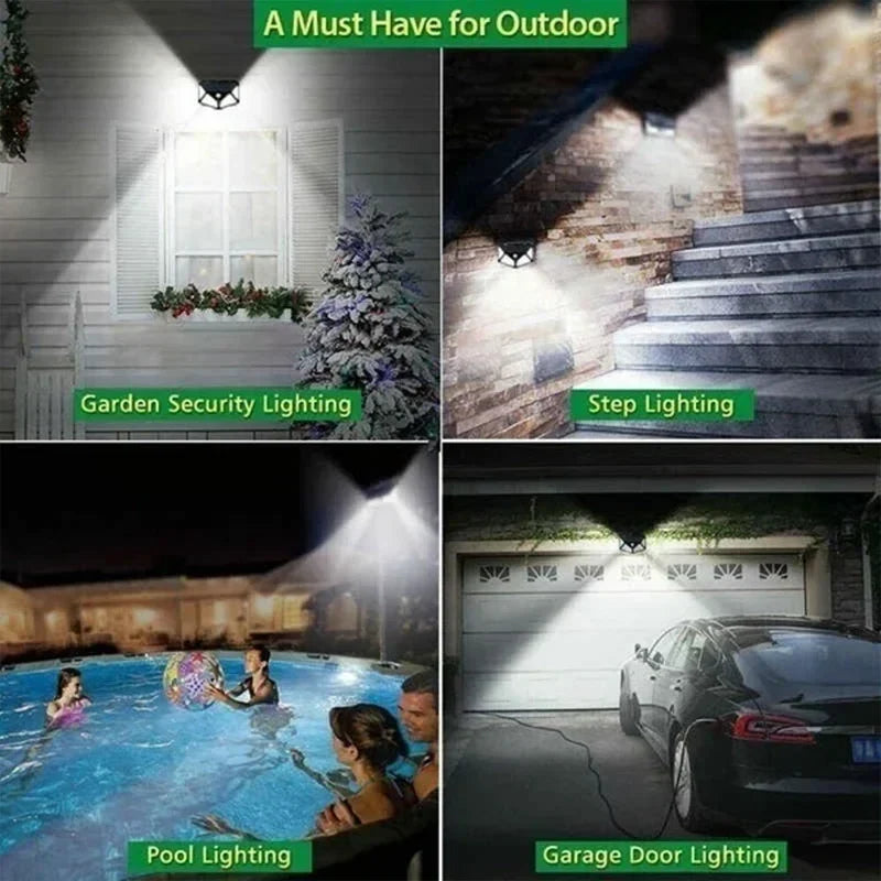 Afralia™ Solar Wall Lights: 100 LED Motion Sensor Outdoor Sunlight Street Lamp for Garden