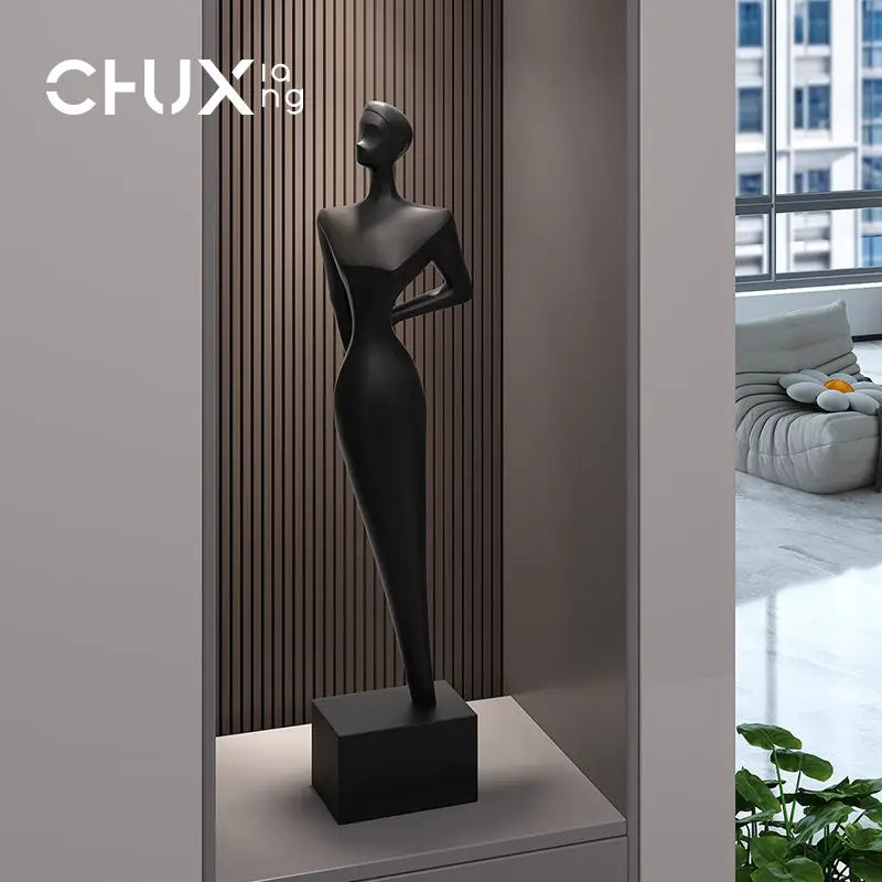 Afralia™ Abstract Figure Art Sculpture: Luxury Living Room Decor & Housewarming Craft