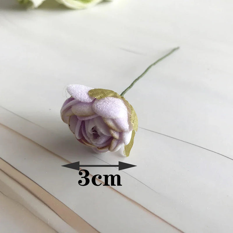 Afralia™ Retro Rayon Tea Roses Bouquet Home Wedding DIY Decoration