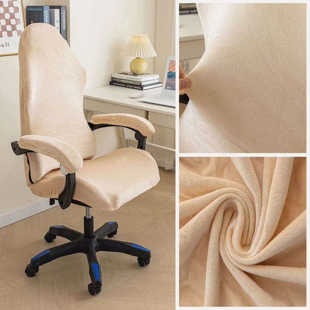 Afralia™ Tickened Velvet Chair Cover | Stretchy Gaming Seat Case for Office & Esports