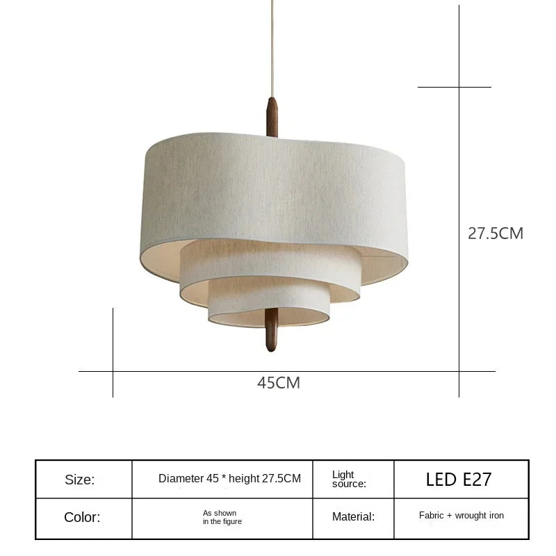 Afralia™ Bohemian Wabi Sabi Fabric Pendant Lamps for Home, Office, and Hospitality