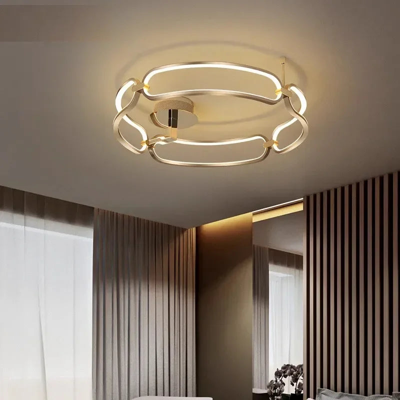 Afralia™ Schuller Colette Ceiling Lamp: Luxury Aluminum Chrome Lighting for Living Room and Kitchen